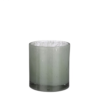 Mica Glas Vase Estelle zylinder hellgrün, 18,5 x 17 cm