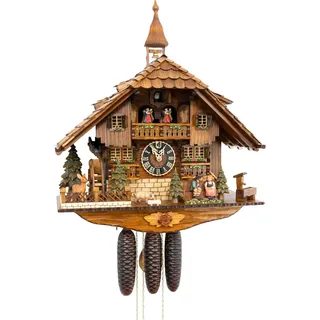 Kuckucksuhr 8-Tages-Uhrwerk Chalet-Stil 58cm von Hönes - Original aus dem Schwarzwald