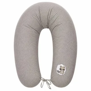 sei Design Stillkissen Faserbällchen 170 cm taupe-waschbär pünktchen