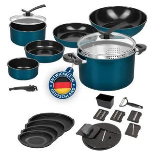 Genius Kelton Topf-Set 27-tlg. Bratpfanne + Deckel