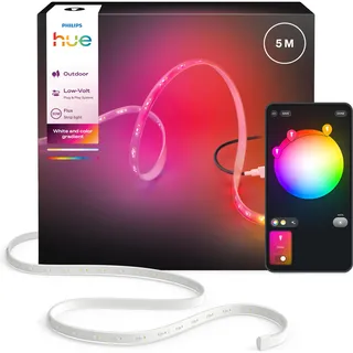 Philips Hue, LED Streifen, Flux Gradient Outdoor Lightstrip (Mehrfarbig, RGBW, Weiss, 500 cm, Outdoor)