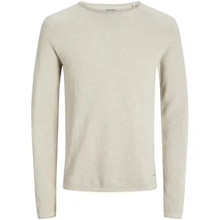 JACK & JONES Hill Knit Crew Pullover Oatmeal Melange 2XL