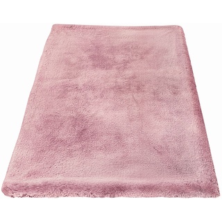 Teppich PLUSH rund rosa (D 80 cm)