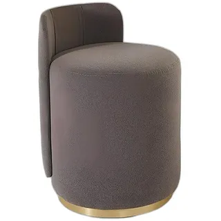 Xlmoebel Loungesessel Rund Loungesessel Design Holz Möbel Luxus Wohnzimmer Fußhocker (1-St., Hocker), Hergestellt in Europa braun
