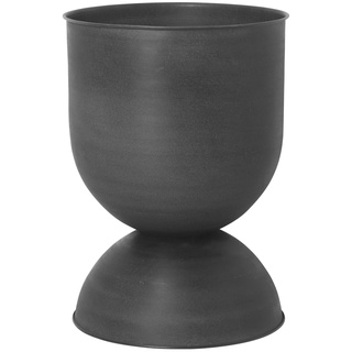 ferm LIVING - Hourglass Blumentopf large, Ø 50 x H 73 cm, schwarz / dunkelgrau