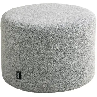 Schöner Wohnen Pouf Bouclé 50 x 34 x 50 cm Grau