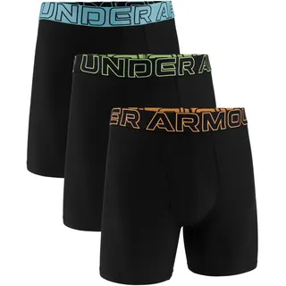 Under Armour Performance Tech Boxershorts Schwarz/Grün/Blau/Orange XXL 3er Pack