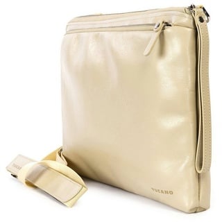 Tucano Laptoptasche Tucano Elle - Damen Notebooktasche aus Leder für 13 Zoll, Ivory Beige beige