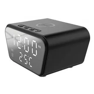 Rebeltec 10W W500 kabelloses Ladegerät mit digitale Uhr, Wecker