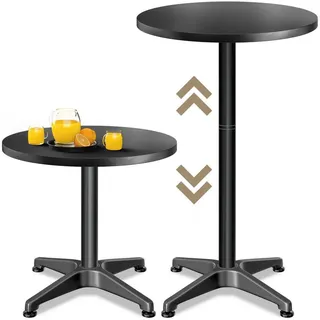 CASARIA Stehtisch Ø 60 x 70-115 cm Schwarz
