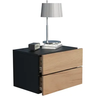 VCM Nachtschrank Usal 45 x 32 x 30 cm Schwarz