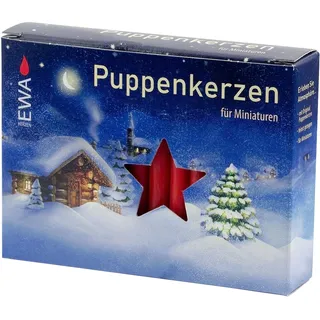 Puppenkerzen rot 7 x 70 mm 40 Kerzen für Miniaturen