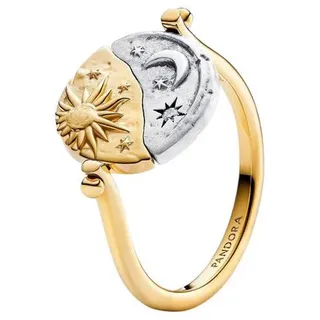 Pandora Medaillon-Ring Sonne und Mond Zweifarbig 56