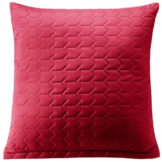 aqua-textil Bettdecke, Kopfkissen + Topper Steppkissen Dreamlike gesteppt leichte Wattierung 45x45cm bordeaux rot