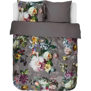 Fleur Bettwäsche 240 x 220 cm taupe mit 2 Kissenbezügen 60 x 70 cm Klappenende