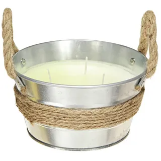 Viana Duftkerze Citronella Duftkerze Anti-Mücken 3 Dochte Zinktopf 20h Ø18cm