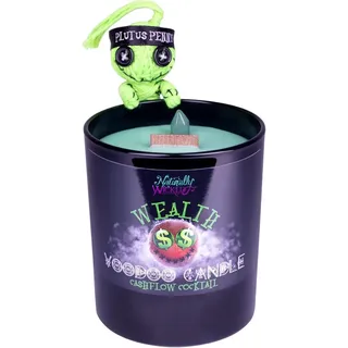 Kerzenset – Enthält: Voodoo-Duftkerze, Kristall, Holzdocht, Duftnote "Cashflow Cocktail" und Geschenkbox