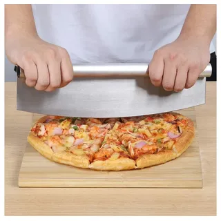 BAYLI Pizzaschneider 3 x Pizzaschneider scharf Wiegemesser Kräuter- und Pizza Schneider