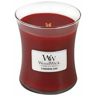 Woodwick Cinnamon Chai Duftkerze 275 g rot