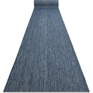 Läufer Sisal Sion Melange Flach Gewebt Dunkelblau 120cm Blue 120x200 Cm
