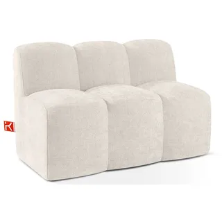 KONSIMO® Sofa BRESCO Einzelsofa, Küchenbank, Polsterbank, hergestellt in der EU, Breite: 120 cm, Küchensofa, Sitzbank, Chenille-Stoff, 3 Breiten zur Auswahl braun 123 cm x 80 cm x 72 cm