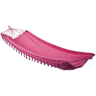 Hängematte Ibiza Fransen Tuchhängematte Baumwolle 200x100cm Pink
