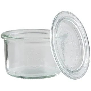 APS 82345 Original 12er Set WECK Gläser 200 ml mit Deckel, 9 cm, H: 6 cm, Sturzform, Einmachglas, Dekoglas, Dessertglas, Vorratsglas, spülmaschinengeeignet, Transparent