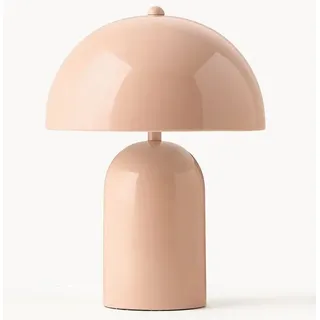 Westwing Retro-Tischlampe Walter, Pilzlampe in Blush Peach, Ø25xH34 cm
