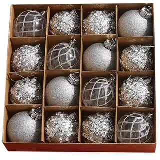 Bomiclss Weihnachtsbaumkugel 16-tlg. Weihnachtskugel-Set, bunte Weihnachtsbaumdekoration