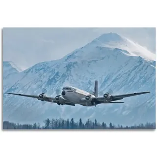 JUNNA Fighter Jet Poster Douglas DC-6 Dekoratives Gemälde auf Leinwand, Wand- und Kunstbild, Familien-Schlafzimmer, 60 x 90 cm