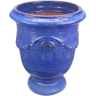 Steinzeug-Blumentopf/Pflanzkübel Anduze Blau 35x42cm frostfest