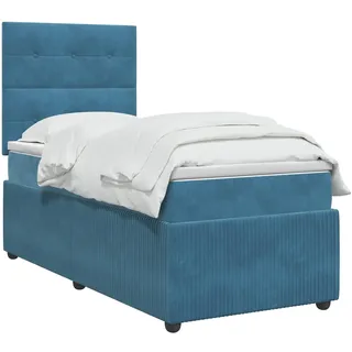 vidaXL Boxspringbett 80 x 200 cm Blau