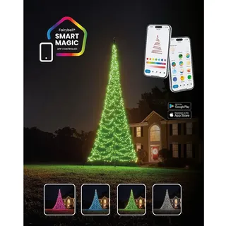 Fairybell LED Weihnachtsbaum Smart Magic App 3,5x8 m 1536 LED warmweiß + RGBW