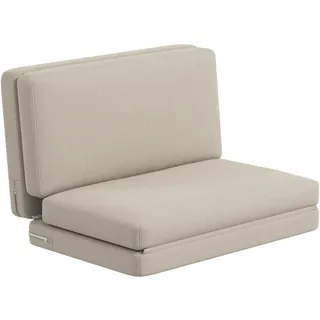 Homcom Bodensessel 3-in-1 Samt 120 x 10 x 275 cm Beige gepolstert