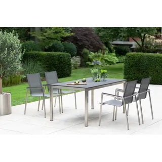 Niehoff Set Urban - Das Set besteht aus: 1 x Tisch Urban, 4 x bzw. 6 x Stapelsessel Urban.