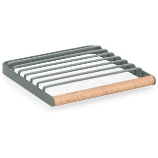 Zeller Present Küchenorganizer-Set Topfuntersetzer, Metall/Buche, salbei