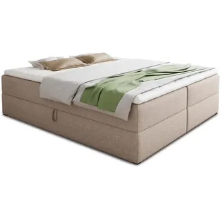Sofnet Boxbett, (Beige (Inari 22), 140 x 200 cm) Schlafzimmer, Betten, Boxspringbetten