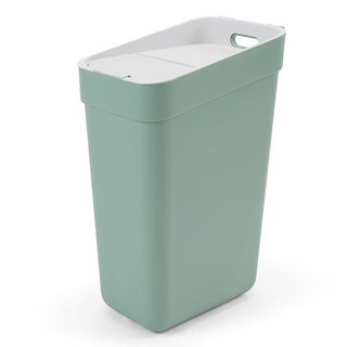 Curver Ready To Collect 30L Sortiereimer mit Wand- oder Türhalter für Küche, Bad, Waschküche - 100% recycelt - Grün