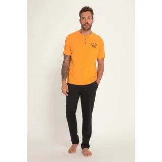 Jp1880 Schlafanzug orange / schwarz 4XL