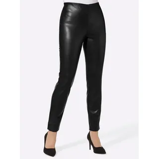 Witt Weiden Lederimitat-Hose elegant schwarz 21