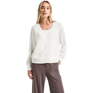 STREET ONE Shirtjacke Strick Look Weiß 36