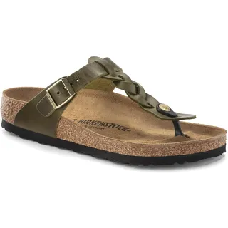 Birkenstock Gizeh Damen Geflochtene Sandalen Normal Weite, olivgrün, 6-6.5 - 6-6.5