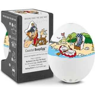 Brainstream | Küsten PiepEi - Singende Eieruhr zum Mitkochen - Eierkocher für 3 Härtegrade - Maritime Geschenke - Lustiges Kochei - Musik Eggtimer