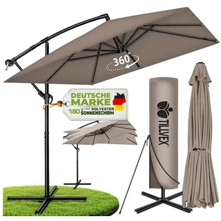 tillvex Ampelschirm Ø 330 cm Cappuccino