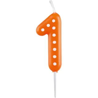 Amscan Zahlenkerze 6,5 cm orange