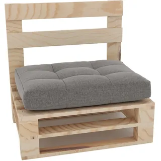 Lermowood Palettenmöbel Mpe Bank 80 x 80 cm Natur | Europaletten Indoor und Outdoor Lounge Gartenmöbel Holz Gartenmöbel Set Lounge Möbel Terrasse Balkon Loft Stil Paletten