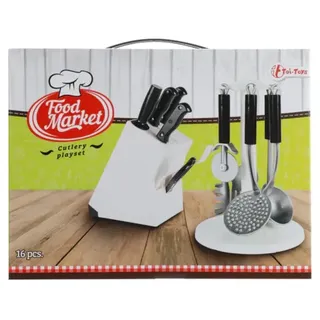 Toi-Toys FOOD MARKET Küchenutensilien | Messerset (16-teilig)