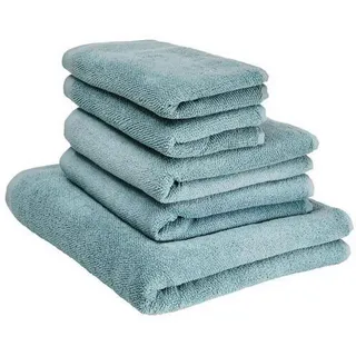 Marc O'Polo Frottierset, Hellblau, Textil, 5-teilig, Uni, Badtextilien, Handtuch-Sets