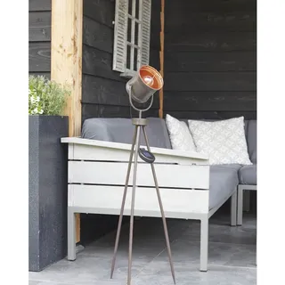 Luxform LED Gartenleuchte Luxform Solar Stehleuchte Leipzig Industrie Design 80cm, LED fest integriert, Warmweiß