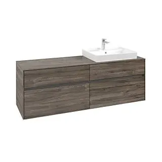 Waschbeckenunterschrank 160 x 55 cm Stone Oak